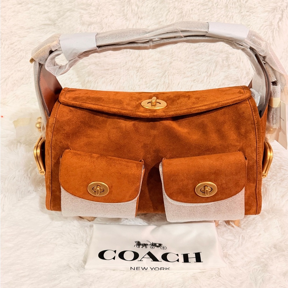 Coach Turnlock Haversack Bag with Gold Hardware NWT